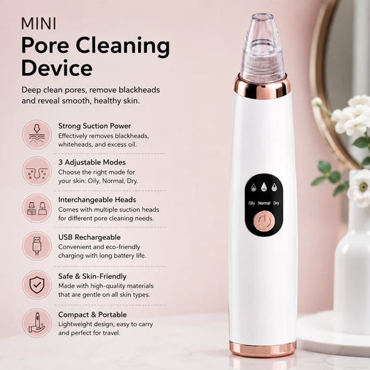 4-in-1 Mini Pore Cleaner – Electric Blackhead & Pore Vacuum