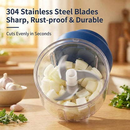 Mini Electric Food Chopper | One-Touch Kitchen Cutter