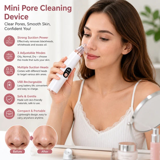 4-in-1 Mini Pore Cleaner – Electric Blackhead & Pore Vacuum