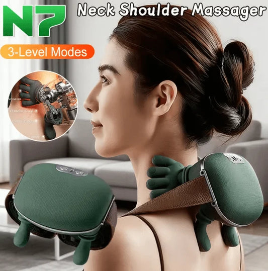 Portable Neck Massager with Deep-Kneading Massage